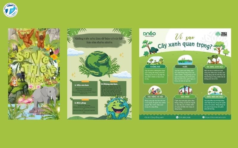 Poster tuyên truyền bảo vệ thiên nhiên và động vật hoang dã